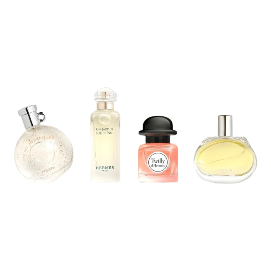 HERMES LADIES 4 PIECE MINI COFFRET SET