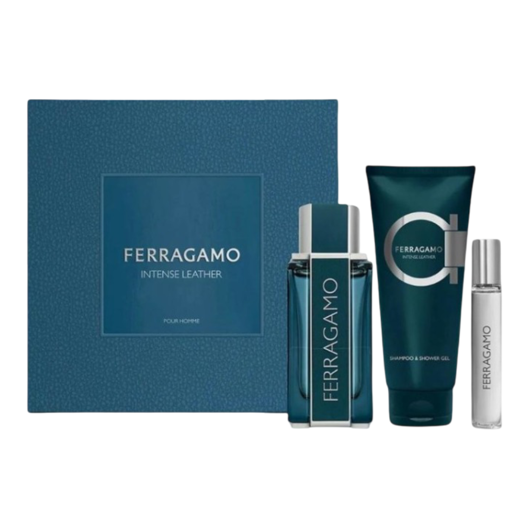 SALVATORE FERRAGAMO INTENSE LEATHER 3 PEICE SET